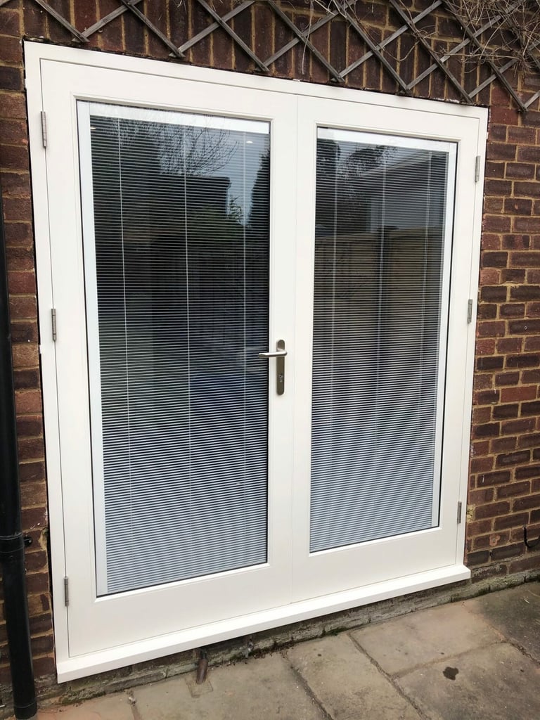 Accoya French Doors with Integral Blinds – Hertfordshire
